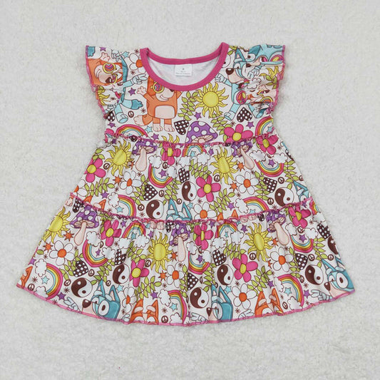 Baby Girls Dog Pink Flutter Sleeve Tunic Tops