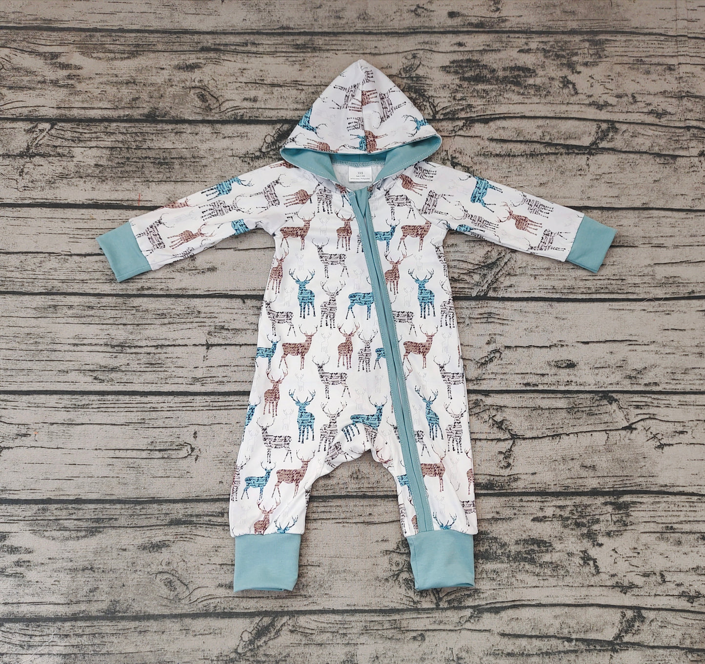 Baby Infant Kids Deer Long Sleeve Hooded Rompers