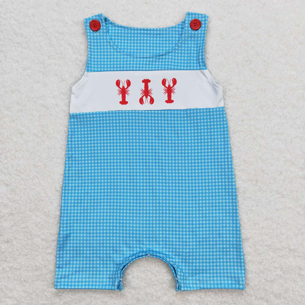 Baby Infant Boys Crawfish Sleeveless Rompers