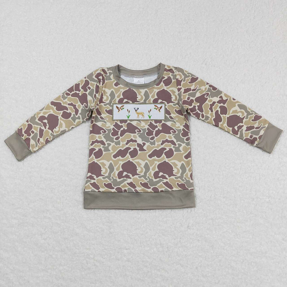 Baby Boys Camo Deer Duck Hunting Long Sleeve Shirts Tops