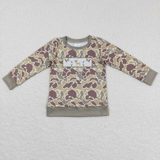 Baby Boys Camo Deer Duck Hunting Long Sleeve Shirts Tops