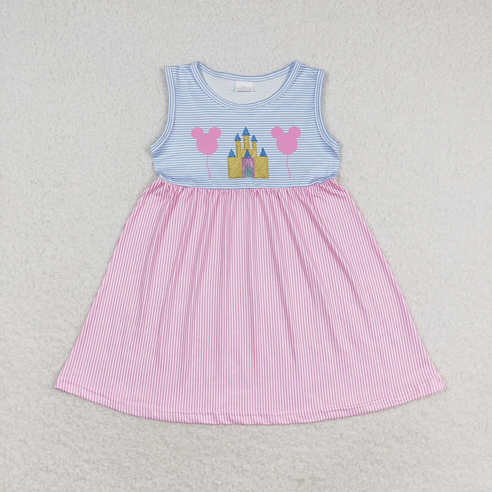 Baby Girls Pink Castle Knee Length Dresses