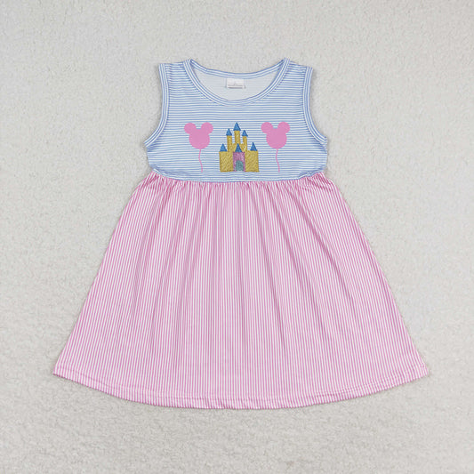 Baby Girls Pink Castle Knee Length Dresses