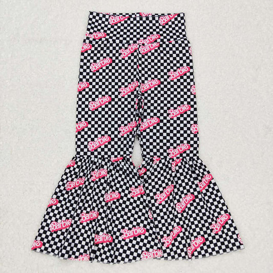 Baby Girls Black Checked Doll Bell Pants