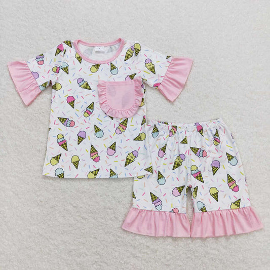 Baby Girls Boys Popstick Shirt Top Shorts Sibling Pajamas Clothes Sets