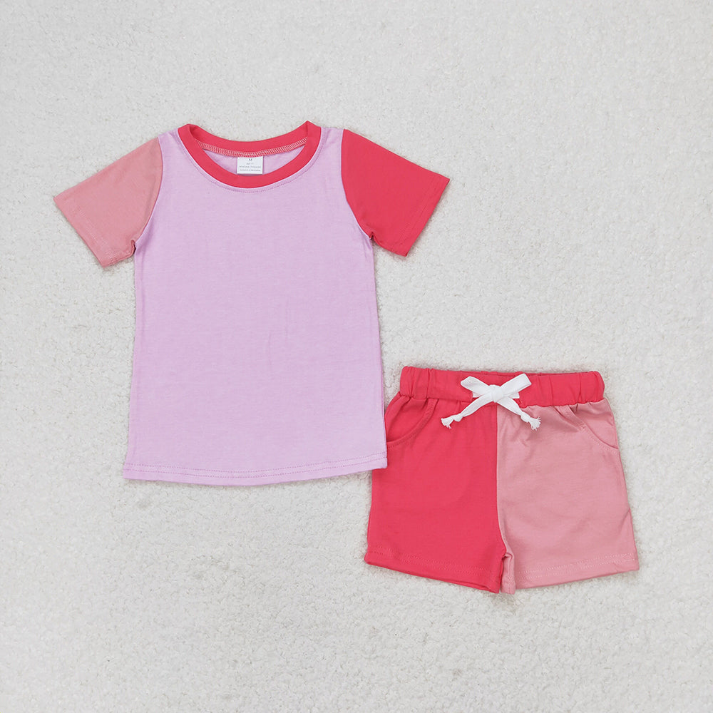 Baby Girls Pink Shirt Shorts Sports Clothes Sets
