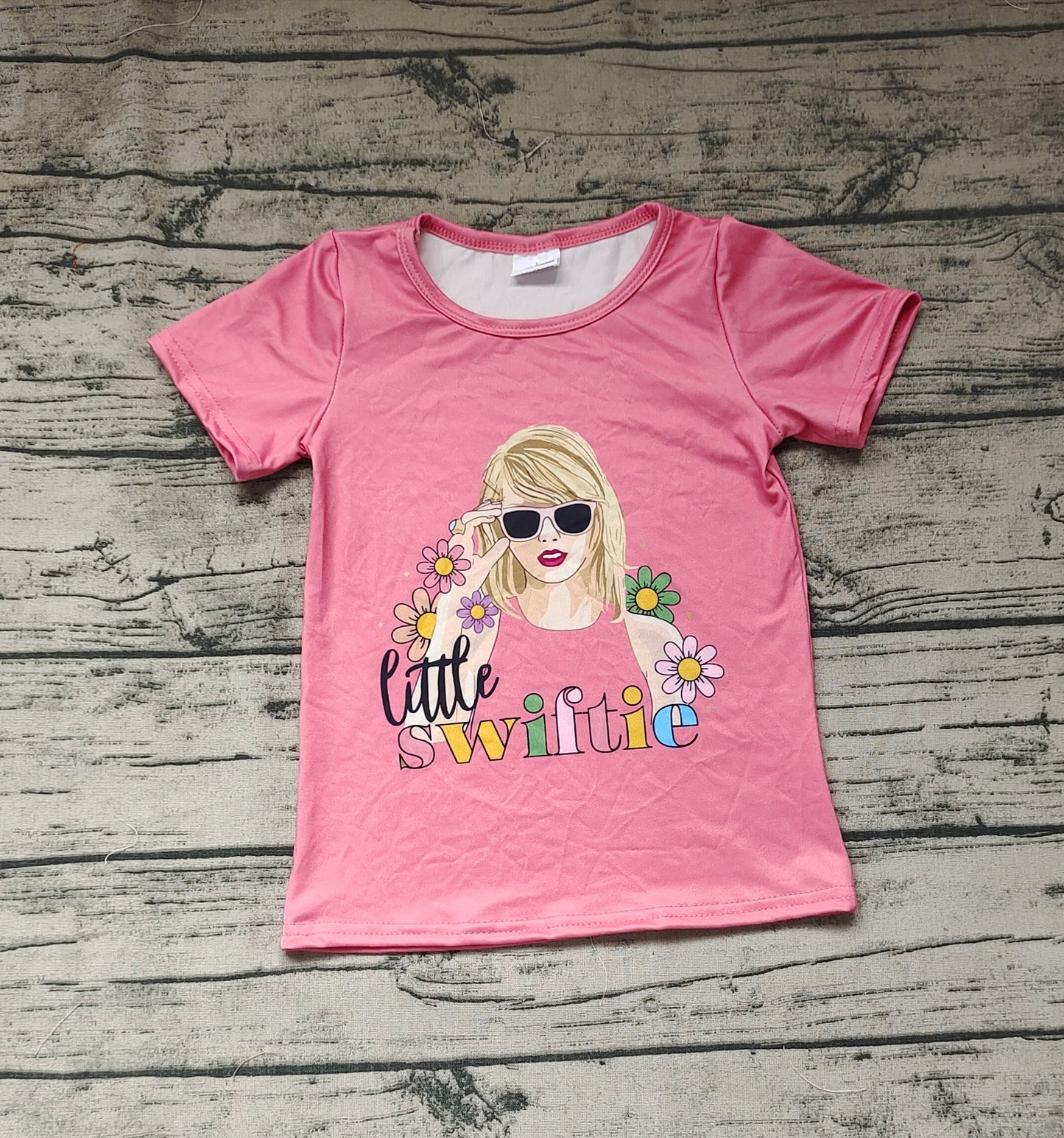 Baby Girls Little Flowers Singer Concert Short Sleeve Tee Shirts Tops