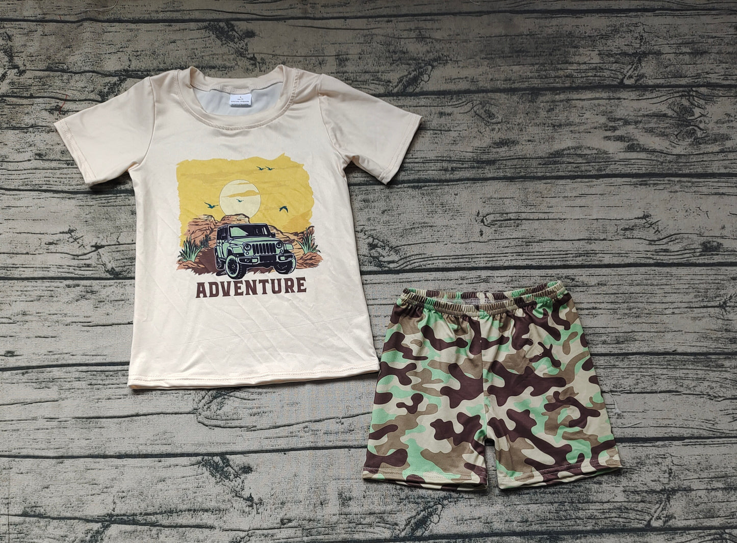 Baby Boys Adventure Shirts Tops Camo Shorts Clothes Sets