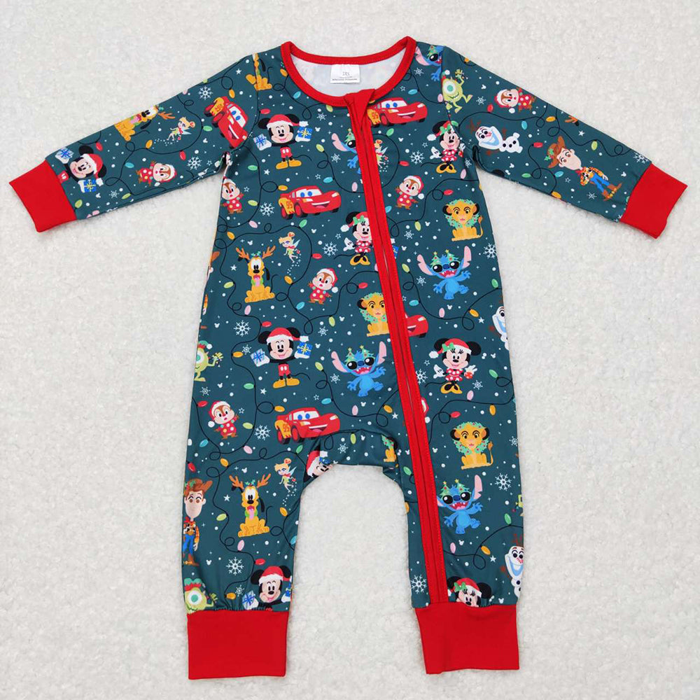 Baby Infant Kids Christmas Cartoon Animals Long Sleeve Rompers