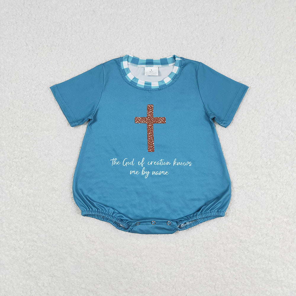 Baby Boys Cross Short Sleeve Summer Rompers