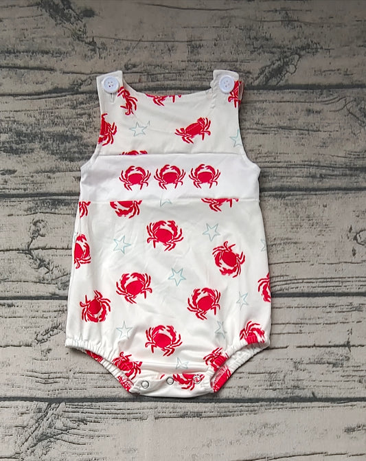 Baby Infant Boys Crabs Sleeveless Rompers
