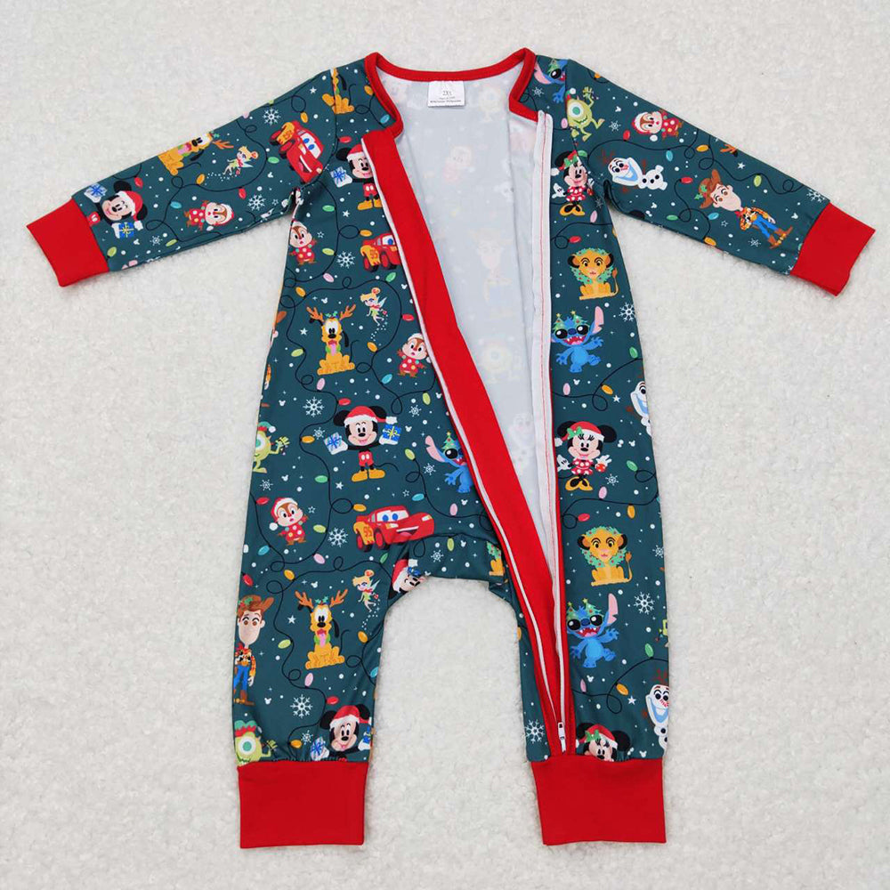 Baby Infant Kids Christmas Cartoon Animals Long Sleeve Rompers