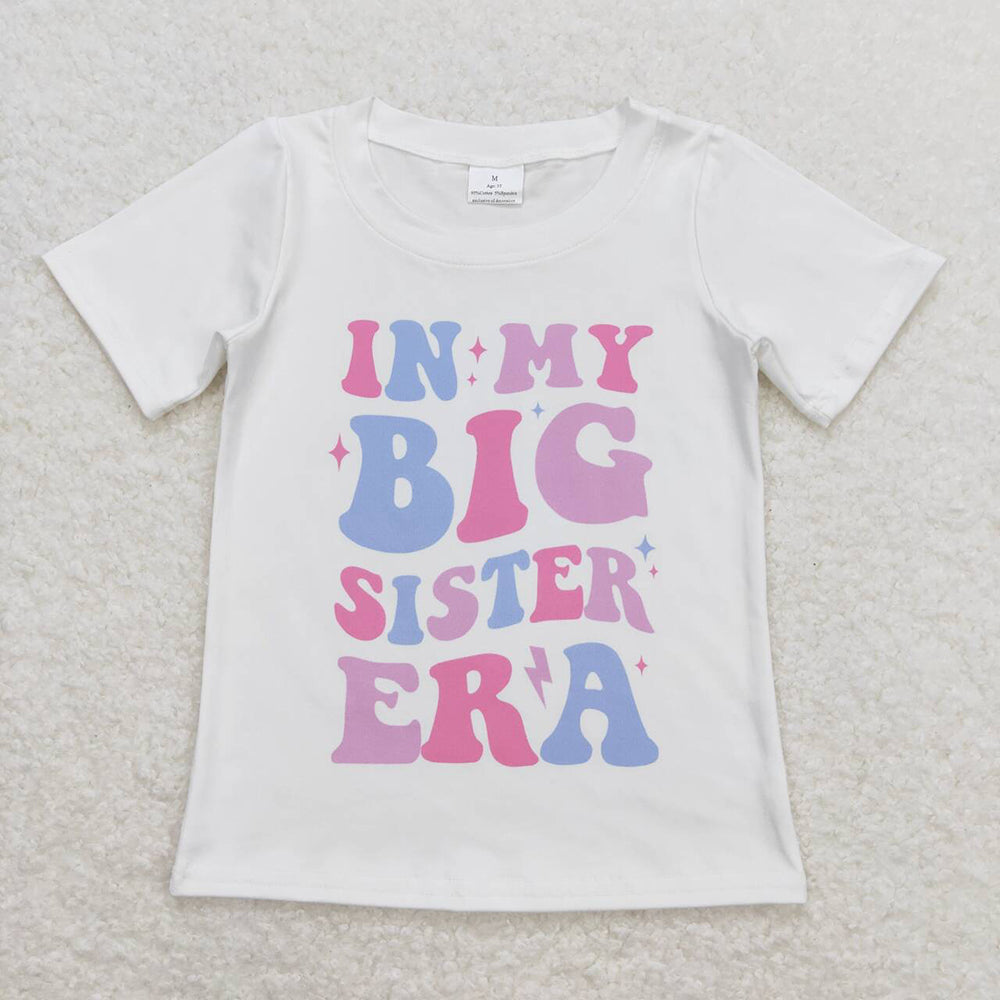 Baby Girls In My Big Sister Era Short Sleeve Tee Shirts Tops