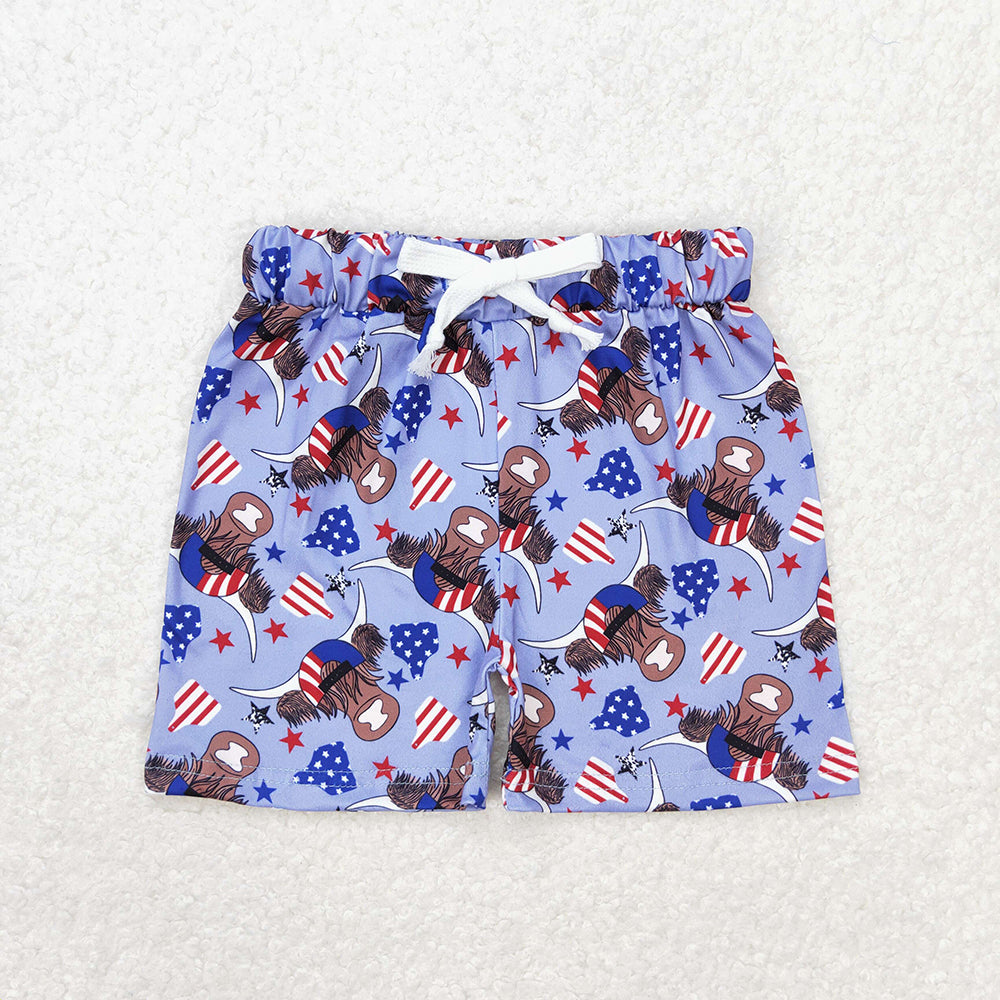 Baby Boys Summer Western Cow Bottom Shorts