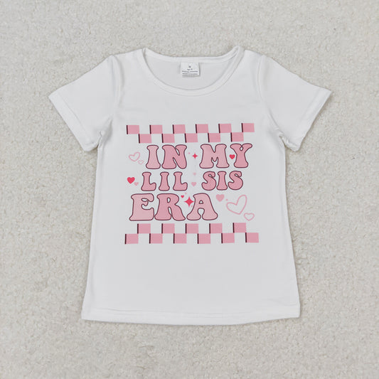 Baby Girls In My Lil Sis Era Short Sleeve Tee Shirts Tops