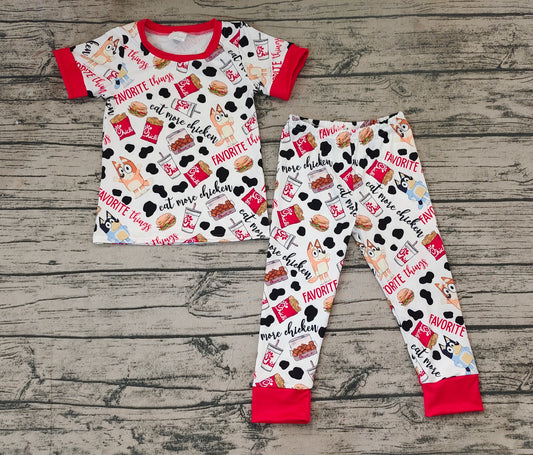 Baby Boys Dog Chips Shirt Top Pants Pajamas Outfits Clothes Sets