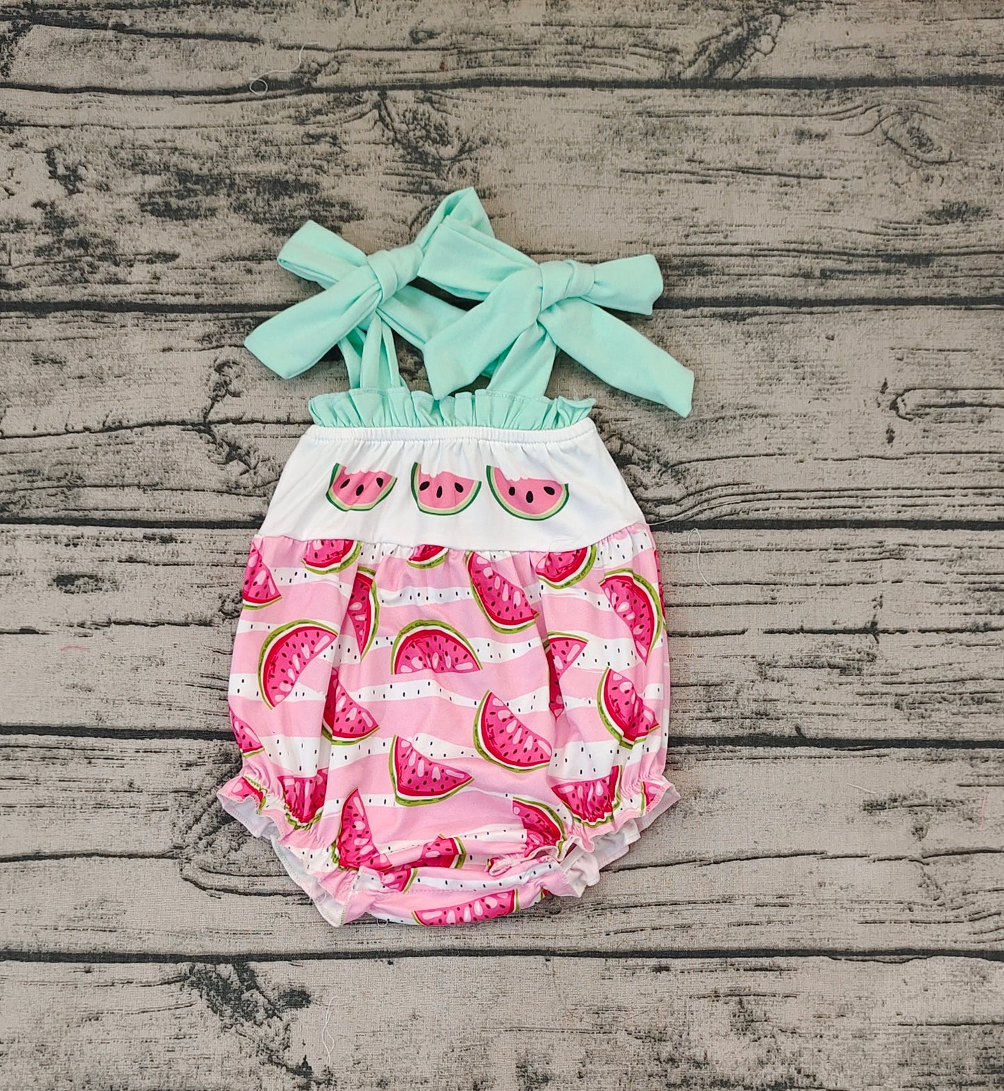 Baby Infant Girls Watermelon Straps Rompers