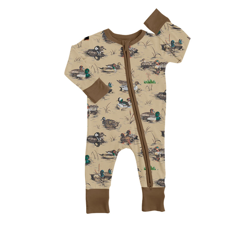 Baby Infant Kids Long Sleeve Duck Zip Rompers preorder(moq 5)