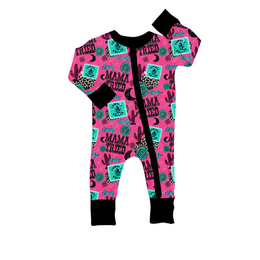 Baby Infant Mama Tried Western Long Sleeve Rompers preorder(moq 5)