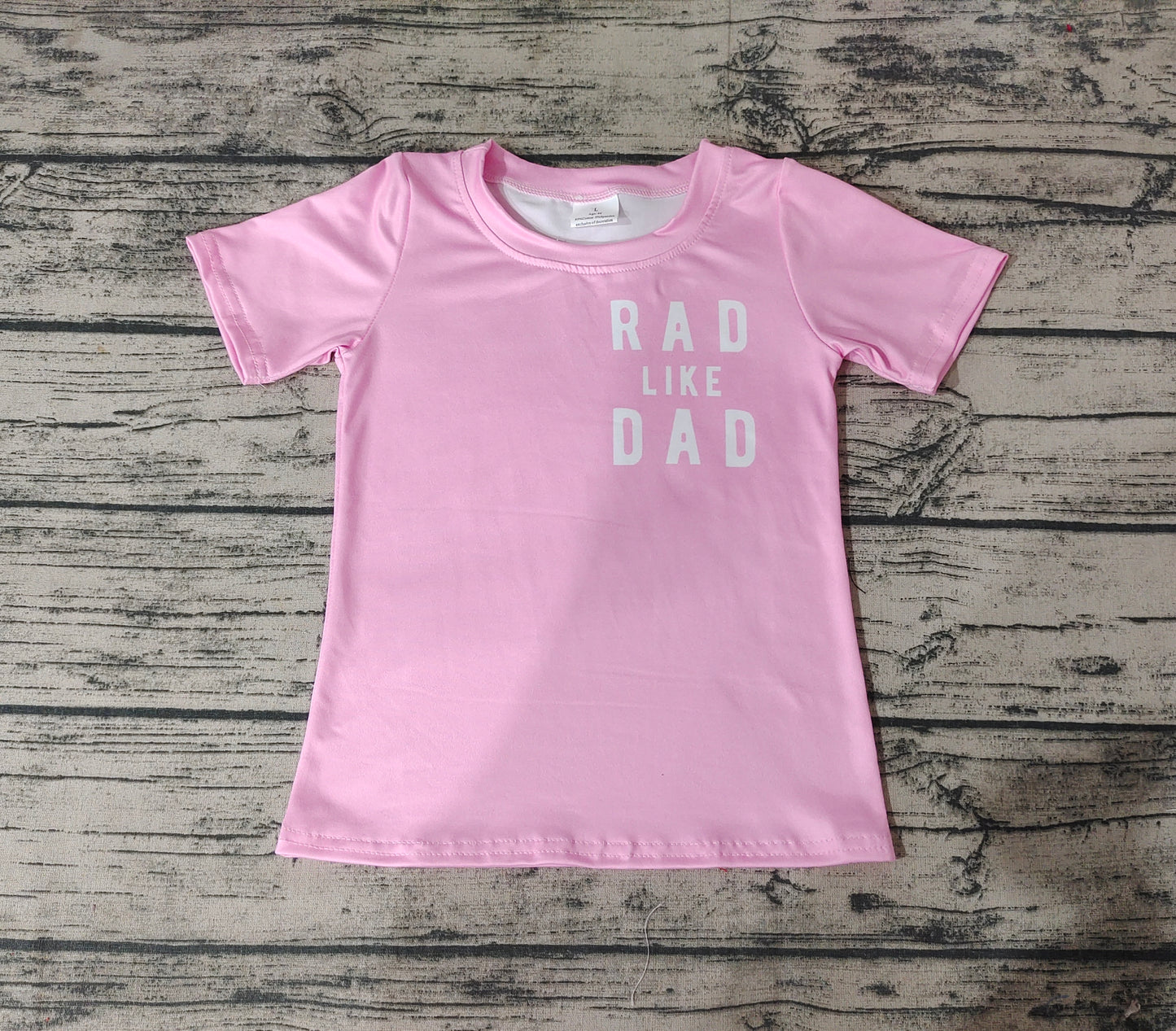 Baby Girls Pink Checkered Short Sleeve Tee Shirt Tops