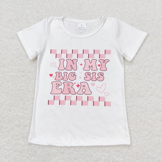 Baby Girls In My Big Sis Era Short Sleeve Tee Shirts Tops