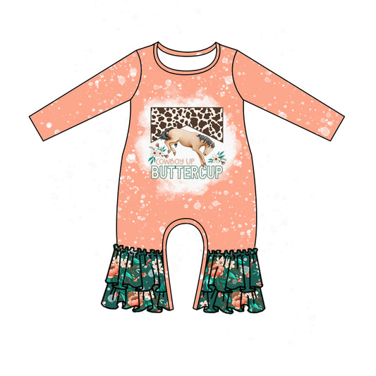 Baby Infant Girls Western Cowboy Horse Rompers preorder(moq 5)