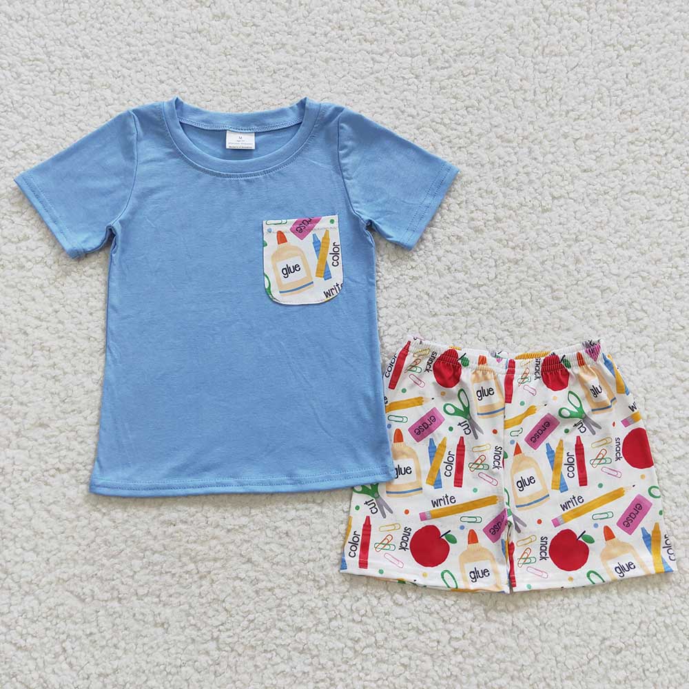 Baby Boys Back To School Shorts Clothes Sets