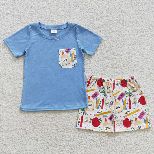 Baby Boys Back To School Shorts Clothes Sets