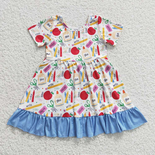 Baby Girls Back To School Ruffle Dresses