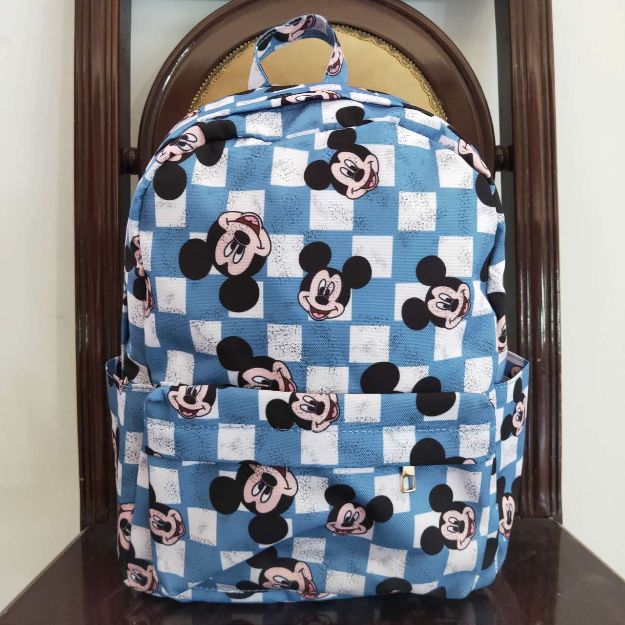 Baby Kids Children Blue Plaid Cartoon Back Bags