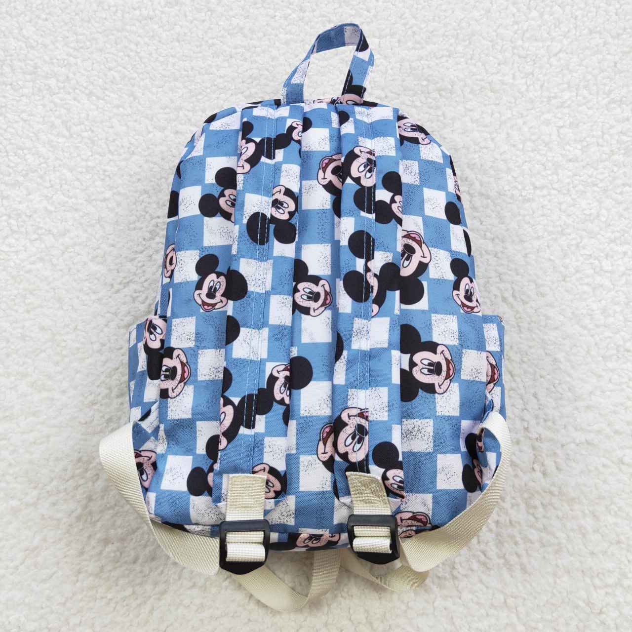 Baby Kids Children Blue Plaid Cartoon Back Bags