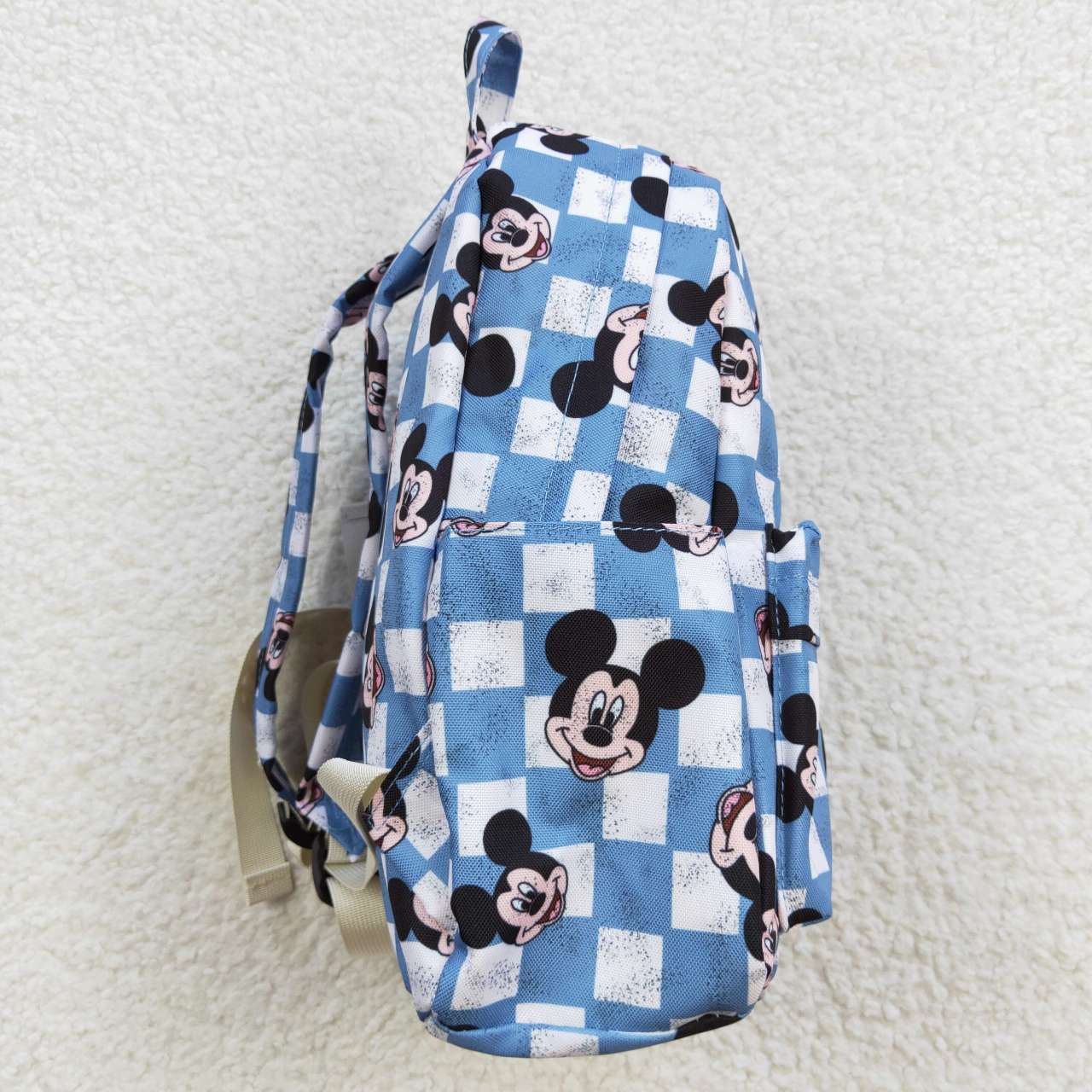 Baby Kids Children Blue Plaid Cartoon Back Bags