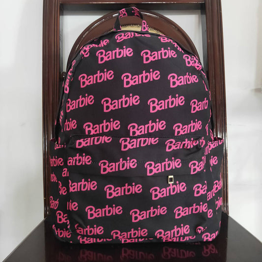 Baby Kids Doll Words Black Pink Back Bags