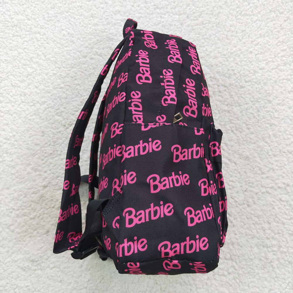 Baby Kids Doll Words Black Pink Back Bags