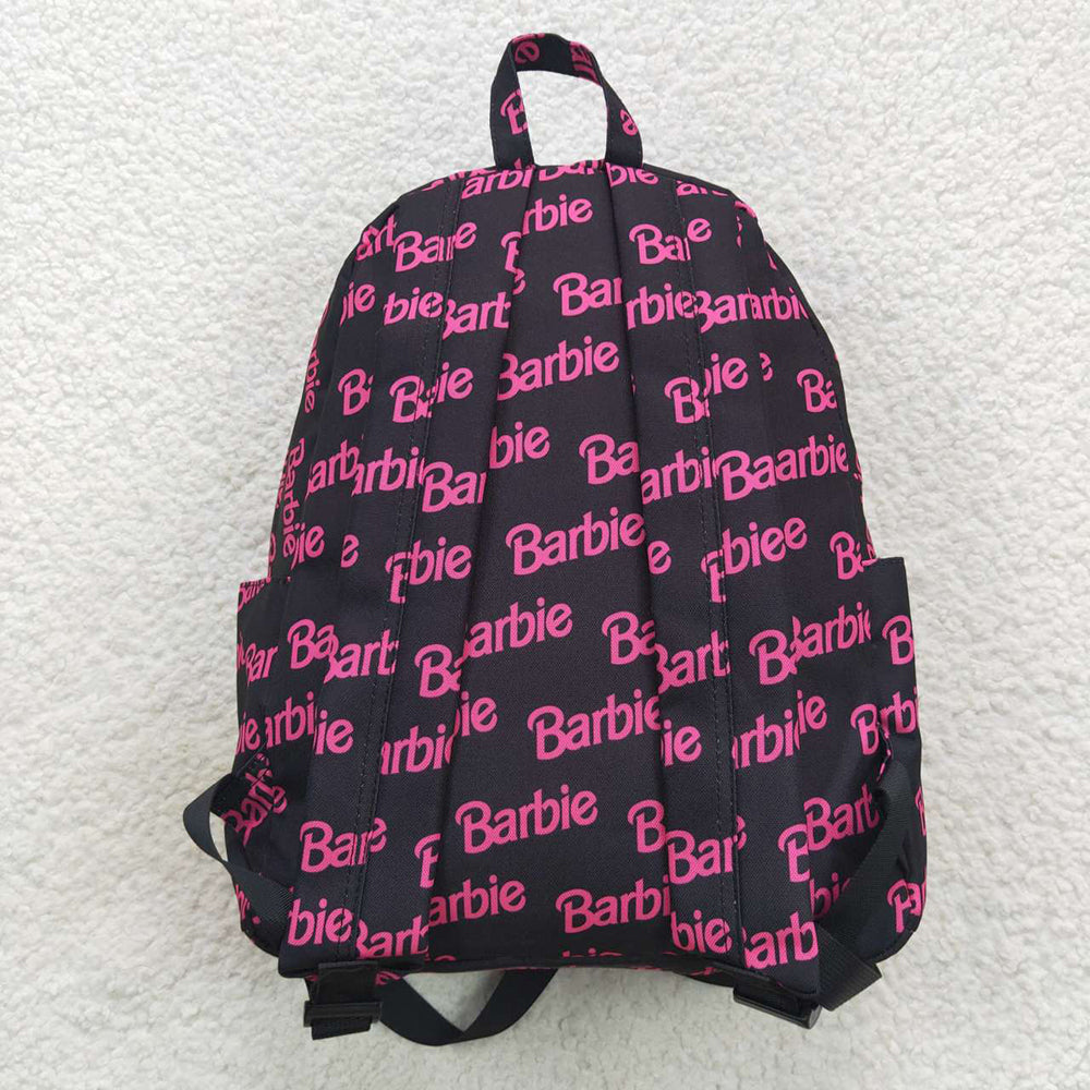 Baby Kids Doll Words Black Pink Back Bags