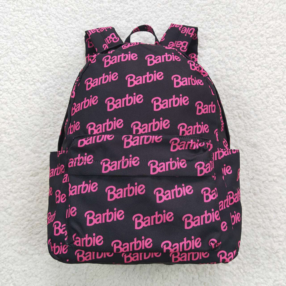 Baby Kids Doll Words Black Pink Back Bags