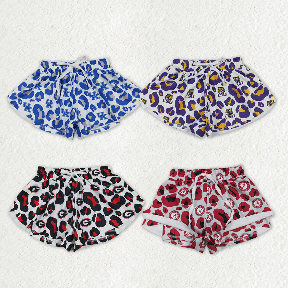 Sibling Baby Girls Leopard Go Team Yoga Active Butterfly Shorts Bottom