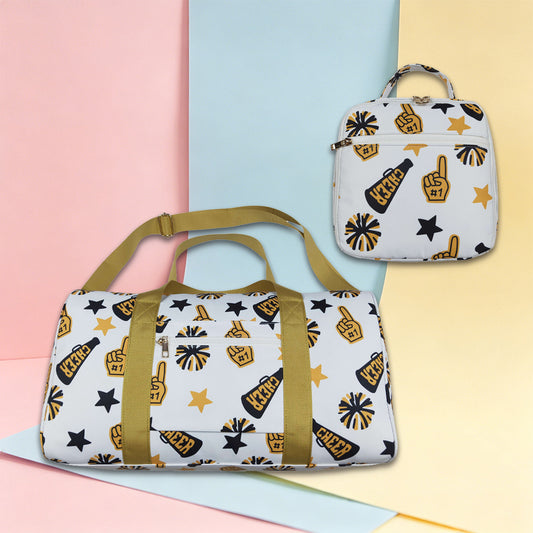 USA Shop Sibling Gold Cheer Stars Team Gym Bags Lunch Boxes
