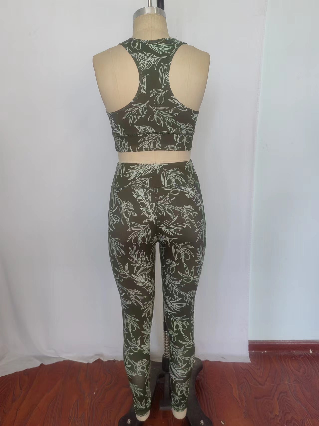 Adult Women Leaves Vest Top Pants Yogo Sports Clothes Sets Preorder