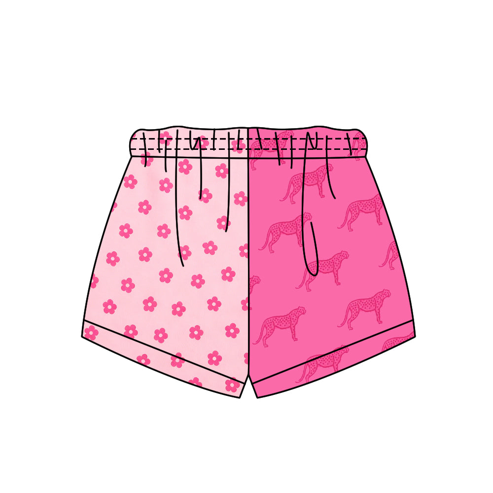 Preorder (moq 5)Baby Girls Leopards Flowers Shorts Bottom