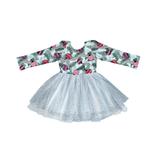 Baby Girls Christmas Tangle Tutu Knee Length Dresses Preorder(moq 5)