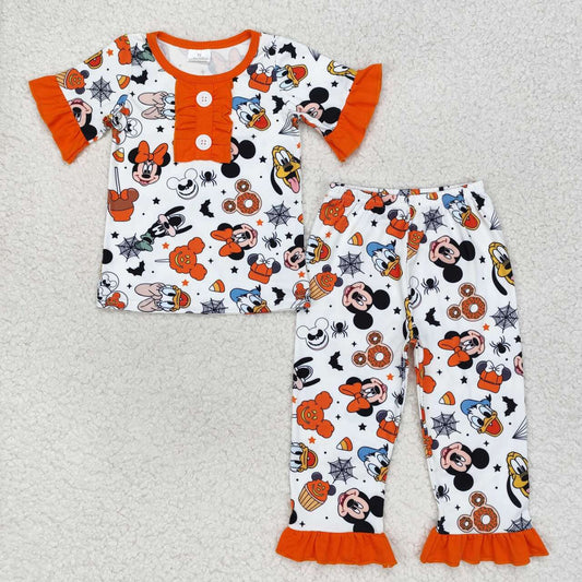 Baby Girls Halloween Mouse Sibling Pajamas Clothes Sets