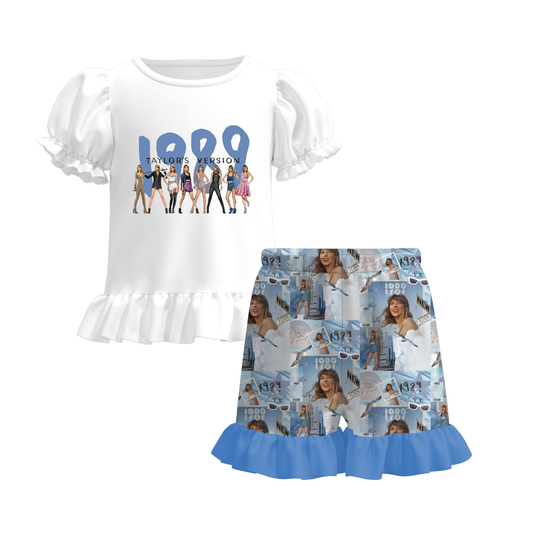 Baby Girls 1989 Singer Tour Top Shirt Shorts Summer Clothes Sets Preorder(moq 5)
