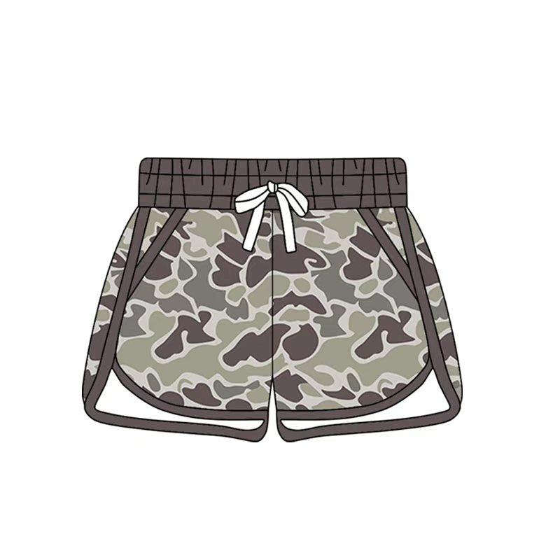Preorder (moq 5)Baby Girls Southern Grey Camo Pockets Shorts Bottom