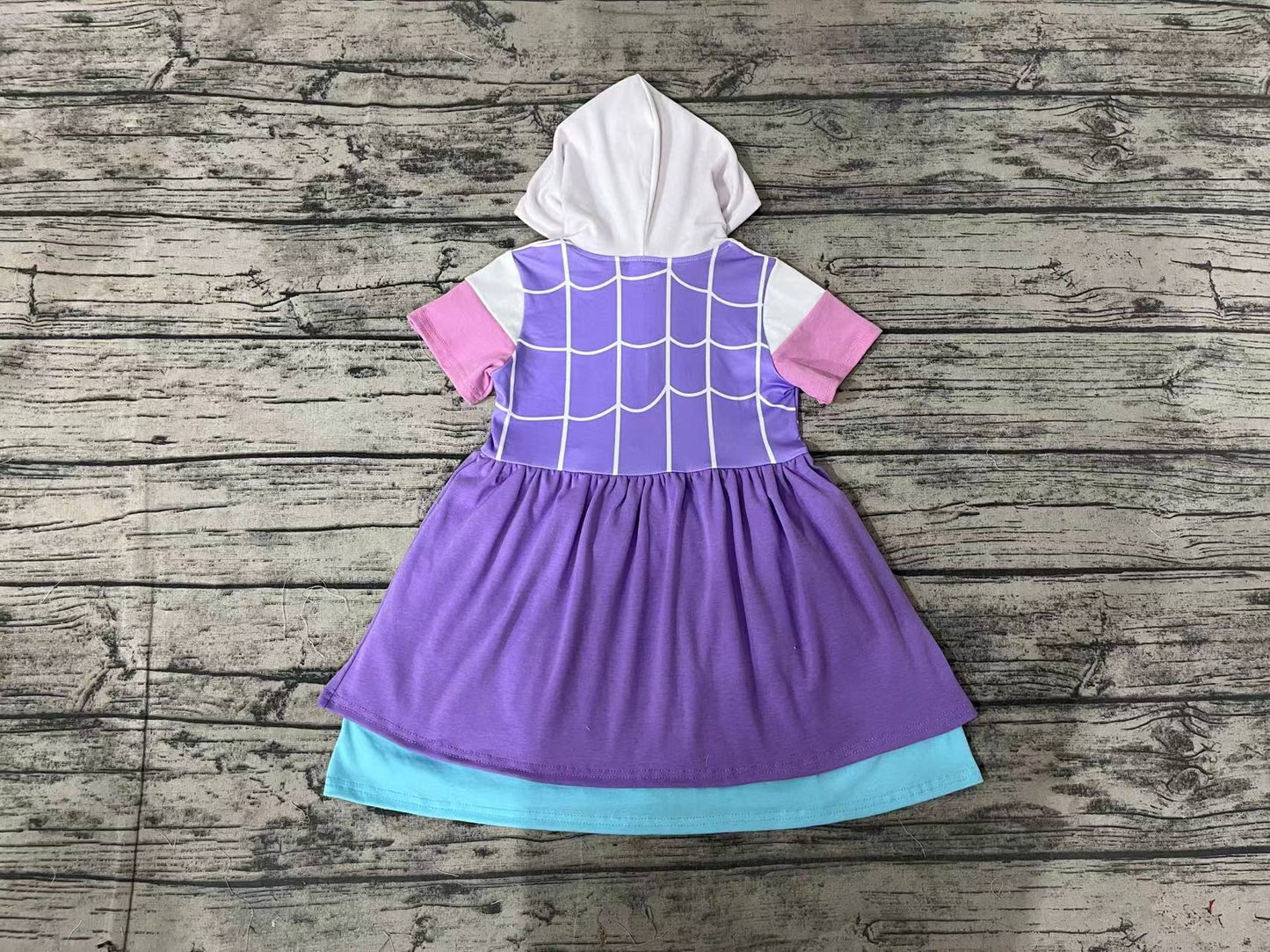 Baby Girls Purple Hooded Princess Knee Length Dresses