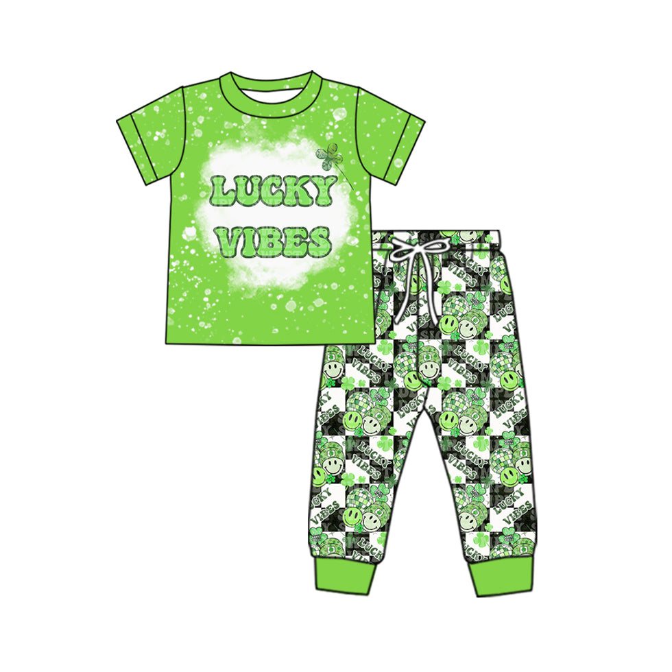 Baby Boys St Patrick Lucky Top Pants Clothes Sets preorder(MOQ 5)