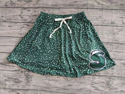 Preorder(moq 5) Adult Women Green Team Skorts Bottoms