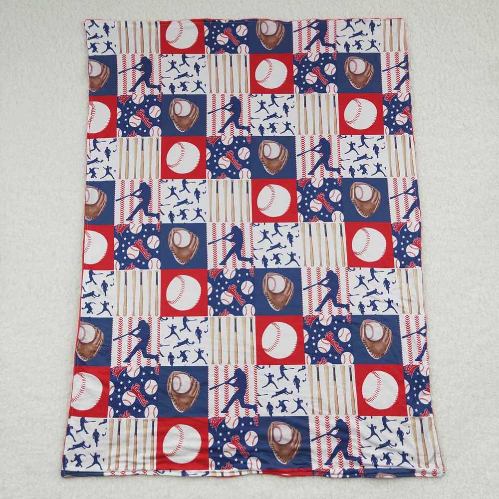 Baby Kids Baseball Minky Blankets