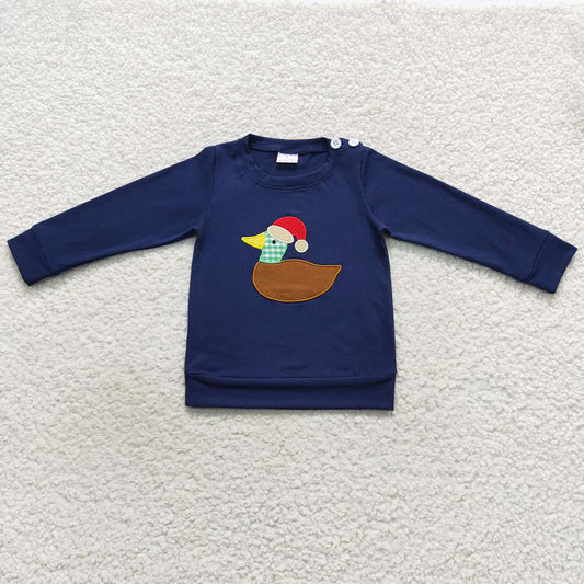 Christmas Baby Boys Duck Hats Long Sleeve Shirts Tops