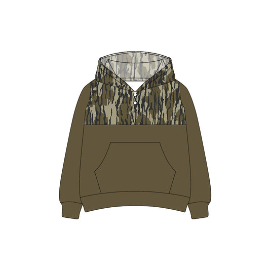 Preorder (moq 5)Baby Boys Southern Camouflage Hooded Pullovers Tee Shirts